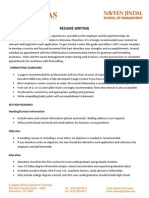 Resume Writing Guidelines Handout