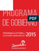 Programa Electoral Elecciones Municipales 2015 Collado Villalba