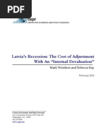 Download Latvias Recession The Cost of Adjustment With An Internal Devaluation by Center for Economic and Policy Research SN26281591 doc pdf