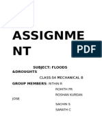 Assignme NT: Subject: Floods Class:S4 Mechanical B