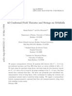 4d Conformal Field Theories and Strings On Orbifolds