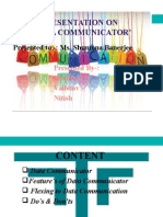 Presentation On Data Communicator': Presented To - : Ms. Shumona Banerjee