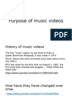 purpose of music videos