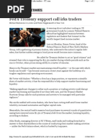Fed’s Treasury Support Call Irks Traders -FT