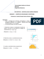 TDE Centro de Gravidade e Centroide