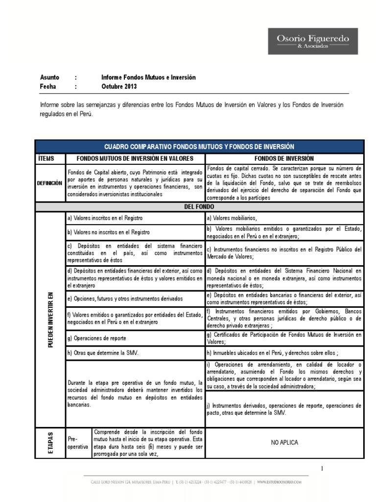 Fondos Mutuos y Fondos de Inversion | PDF | Fondo de inversión | Bancos