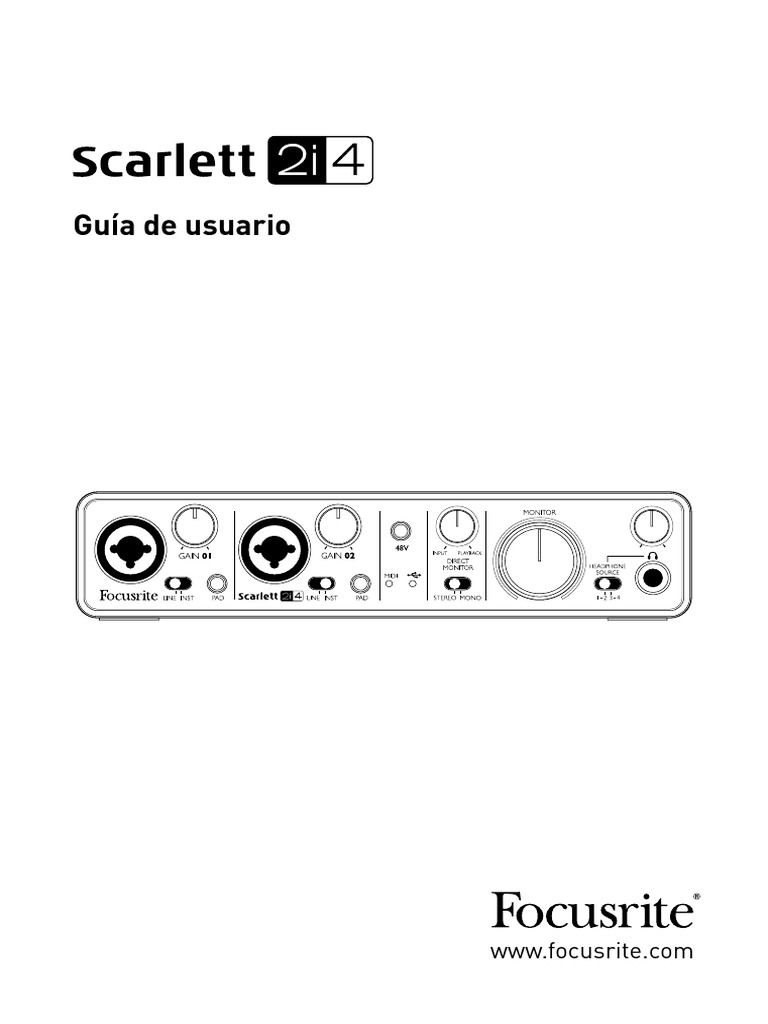 Scarlett 2i4 User Guidees | Micrófono | USB