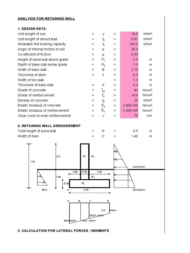 Retaining Wall 1 | PDF | Materials Science | Solid Mechanics