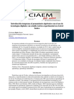 CiaemIntroducción temprana al pensamiento algebraico con el uso de Brasil