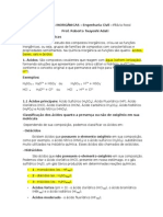 Funções Inorgânicas: Ácidos, Bases, Sais e Óxidos