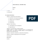Estructura Del Informe Final