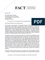 FACT letter to Senate Ethics Committee