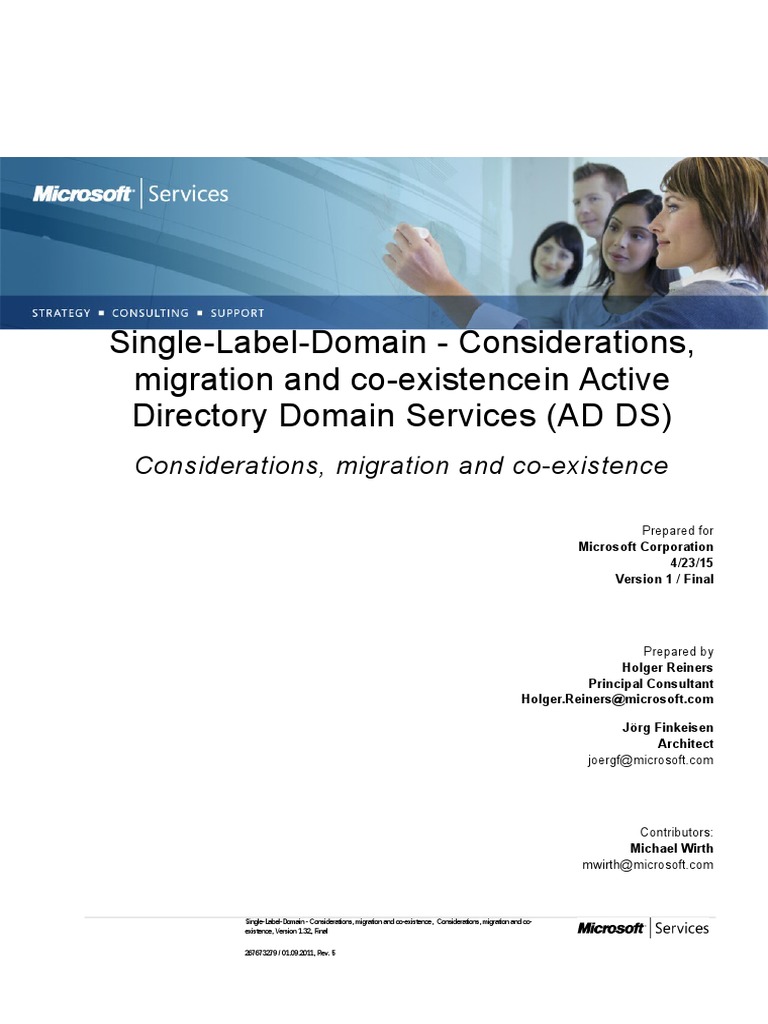 Whitepaper Single Label Domain V132 PDF Active Directory Domain