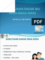 NIFAS Kebutuhan Dasar Ibu Nifas