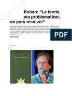 La Teoria Sirve Para Problematizar. Reportaje