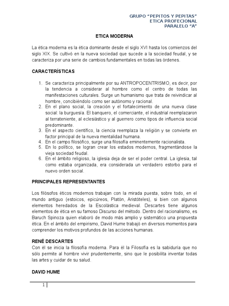 Etica Moderna | PDF | Moralidad | David Hume