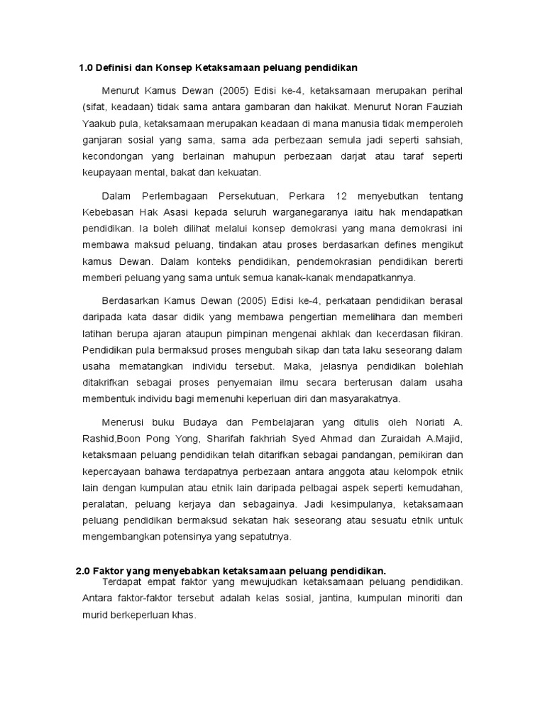 Definisi dan Konsep Ketaksamaan peluang pendidikan.docx
