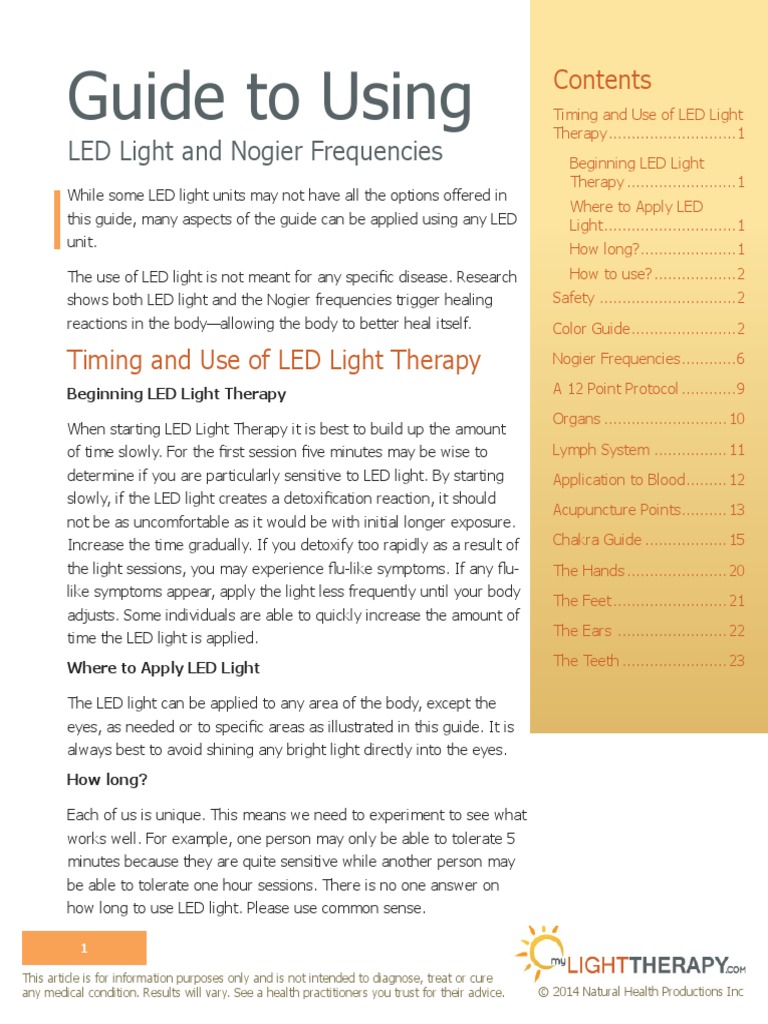 Led Light Therapy Guide Chakra Infrared