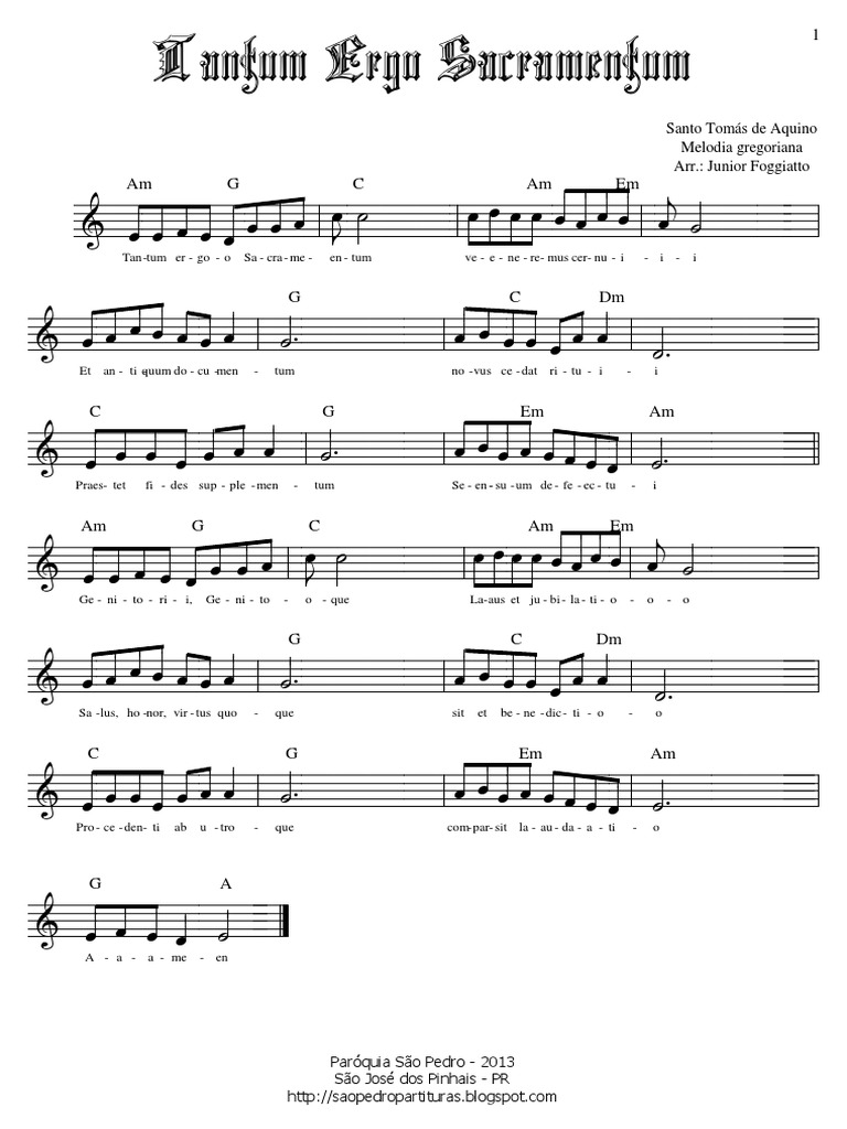 Tantum Ergo Gregoriano