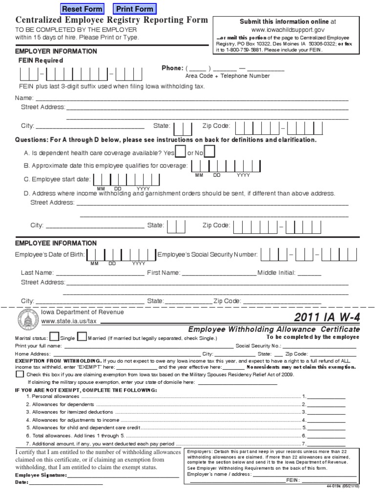 IowaW4 Withholding Tax Taxes