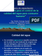 Normativa calidad agua consumo humano Bolivia