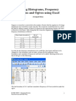 Making Histograms, Frequency Polygons and Ogives, Using Excel New