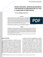 Uso Del Suelo, Prácticas Culturales, Sistemas Productivos y Sostenibilidad en Las Fincas de La Subcuenca Del Río Tres Amigos, Cuenca Del Río San Carlos