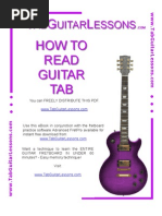 How To Read Guitar Tablature.