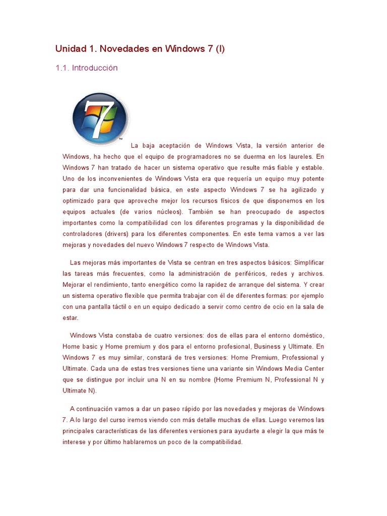 Manual de Windows 7 Basico | PDF | Windows 7 | Archivo de computadora