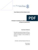 Bastos Junior, P. R. O. - Elicitação de Requisitos de Software Através Da Utilização de Questionários