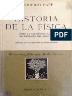 Historia de La Física. Desiderio Papp