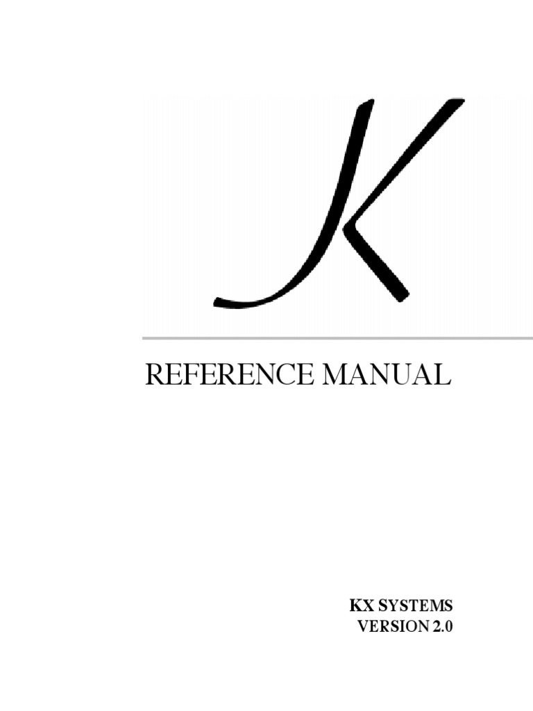 K Reference Manual | PDF | Spreadsheet | Relational Database