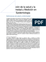 Medicion de La Salud en Epidemiologia