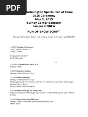 run of show 2