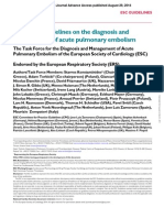 2014 ESC Guidelines on the Diagnosis and Treatment of Acute Pulmonary Embolism