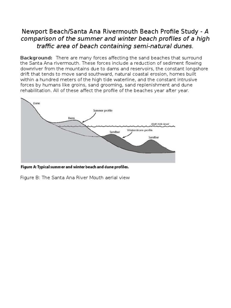 Beach Profiling A Summer and Winter Comparison Beach Physical