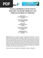Técnicas Qualitativas de Previsão de Demanda