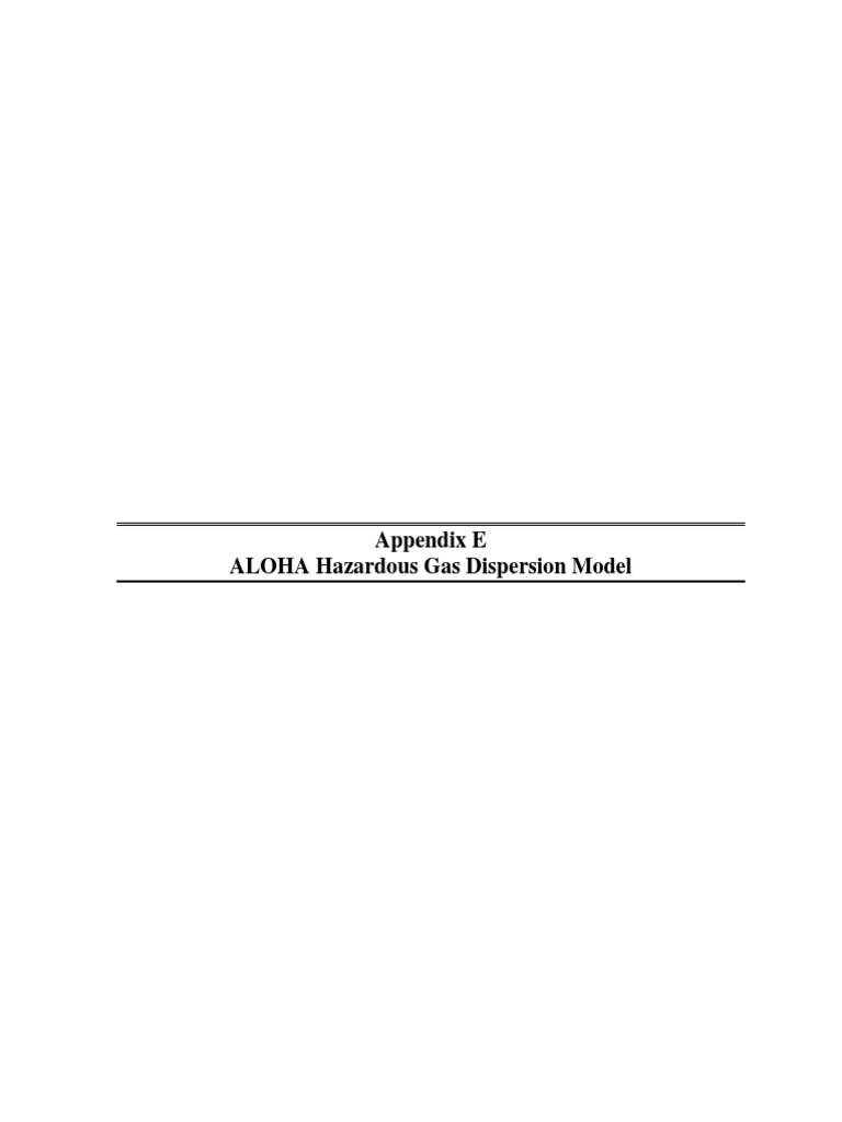 ALOHA Model for H2S Dispersion Analysis | PDF | Natural Gas | Pipeline ...