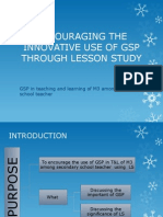 Encouraging The Innovative Use of GSP Through Lesson Study
