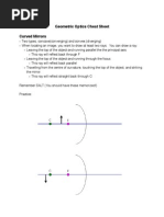 Ray Tracing Cheat Sheet