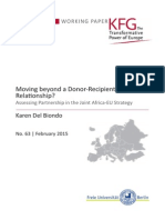 Moving beyond a Donor-Recipient Relationship? Assessing Partnership in the Joint Africa-EU Strategy
