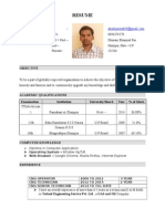 Resume: Dist - Ghazipur, State - U.P Pincode - 232336