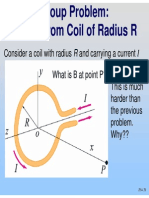 Group Problem: B Field From Coil of Radius R