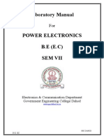 Lab Manual for Power Electronics Sem VII