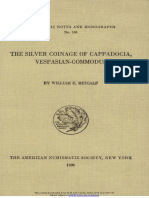 The Silver Coinage of Cappadocia, Vespasian-Commodus / by William E. Metcalf