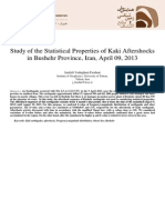 Study of The Statistical Properties of Kaki Aftershocks in Bushehr Province, Iran, April 09, 2013