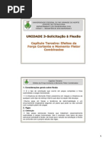 Força Cortante e Momento Fletor Combinados