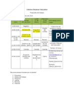 Cohetes Educativos Plan de Trabajo