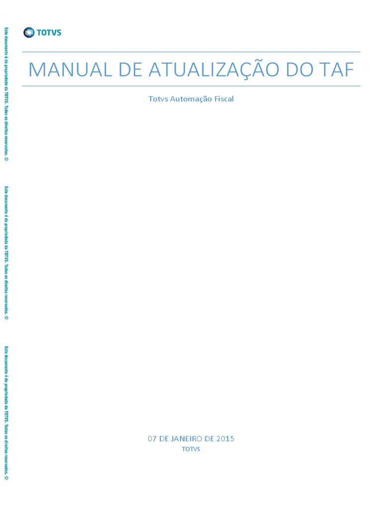Atualização do TAF Totvs: Manual Completo | PDF | Diretório ...