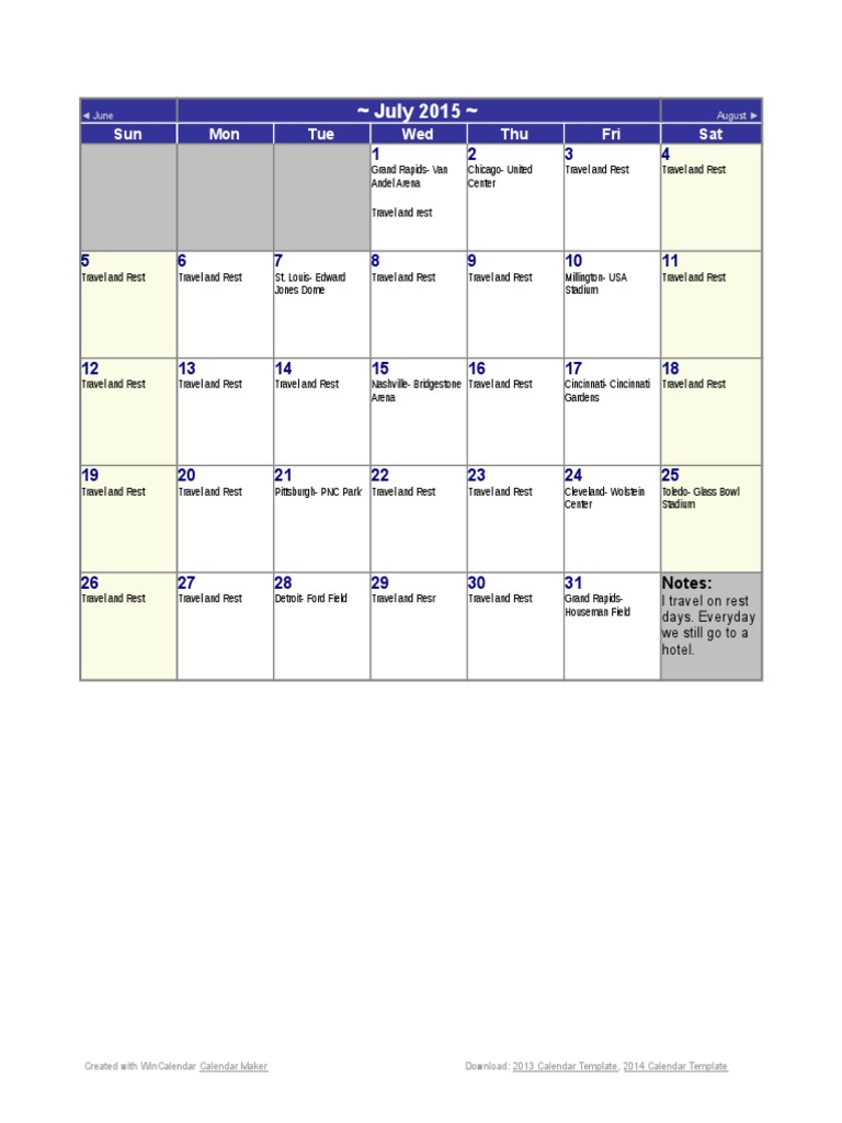 July 2015 Calendar | PDF